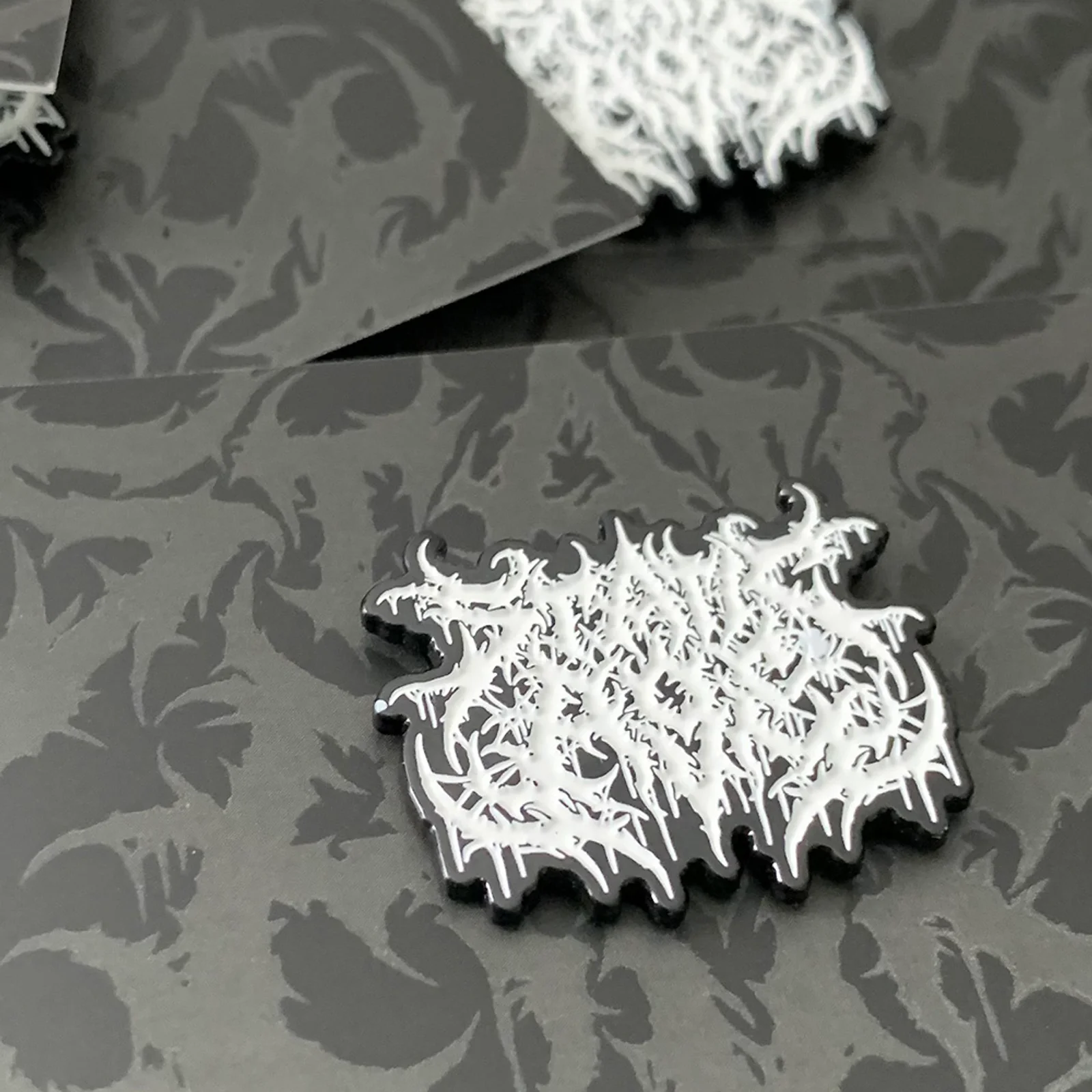 Black Metal Enamel Pin Badge