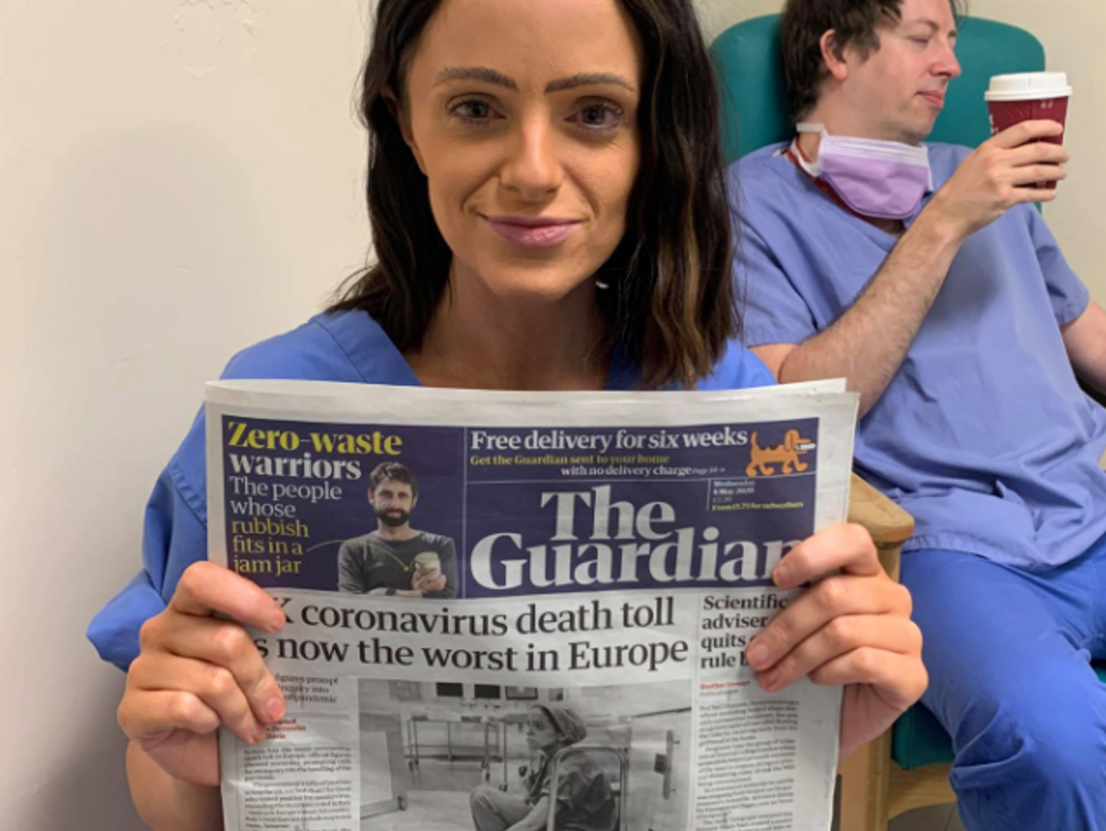 Front page of the Guardian